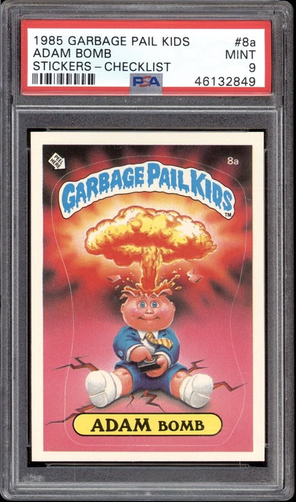 1985 Topps Garbage Pail Kids STICKERS-CHECKLIST #8A Adam Bomb front