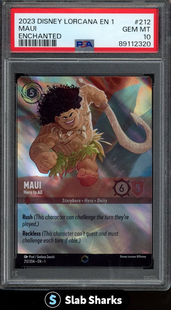 PSA10 ロルカナ　マウイ　エンチャンテッド　#212 MAUI ディズニー Disney Lorcana EN 1 Maui Hero to All 212/204 Enchanted PSA