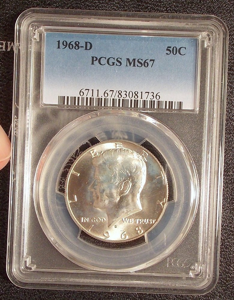 1968-D PCGS MS67 Kennedy Silver Half Dollar Registry High Grade