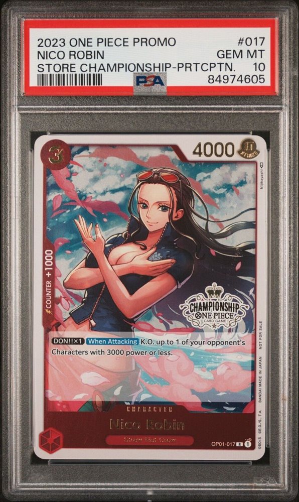 Auction Prices Realized Tcg Cards 2023 ONE PIECE PROMOS Nico Robin