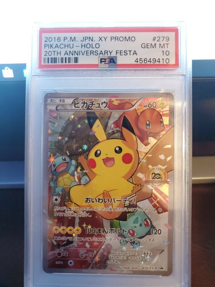 Pokemon Card Festa th Anniversary Pikachu 279 Xy Psa