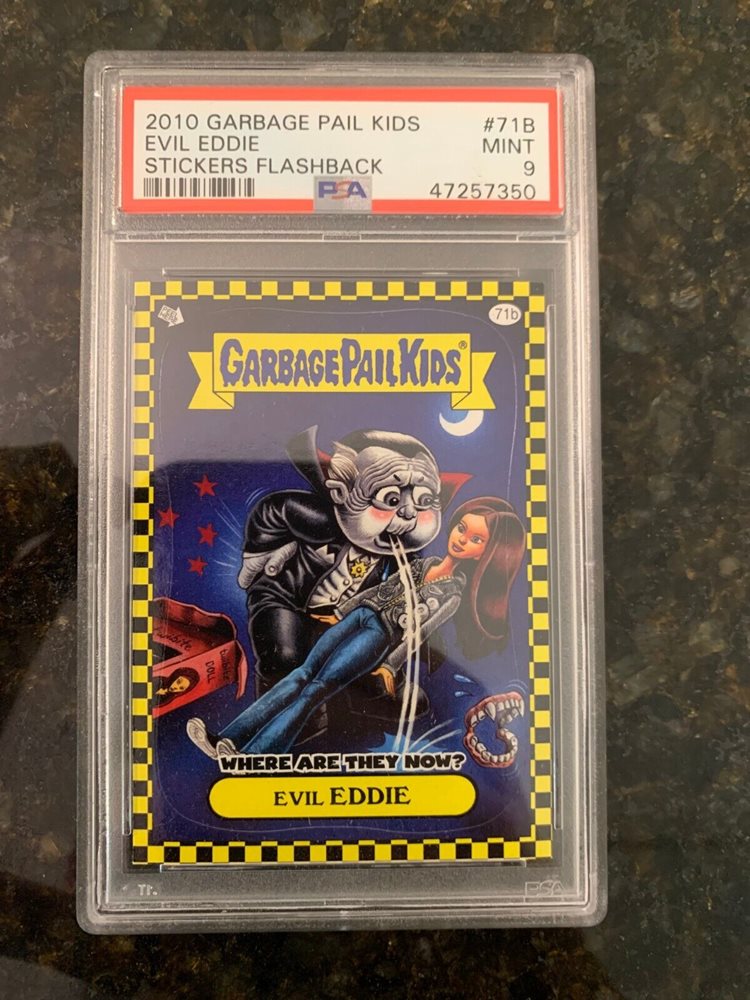 2010 Topps Garbage Pail Kids Stickers Flashback #71b Evil Eddie front