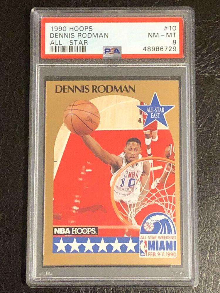 1990 NBA Hoops Basketball Card #10 Dennis Rodman, All-Star East (I9)