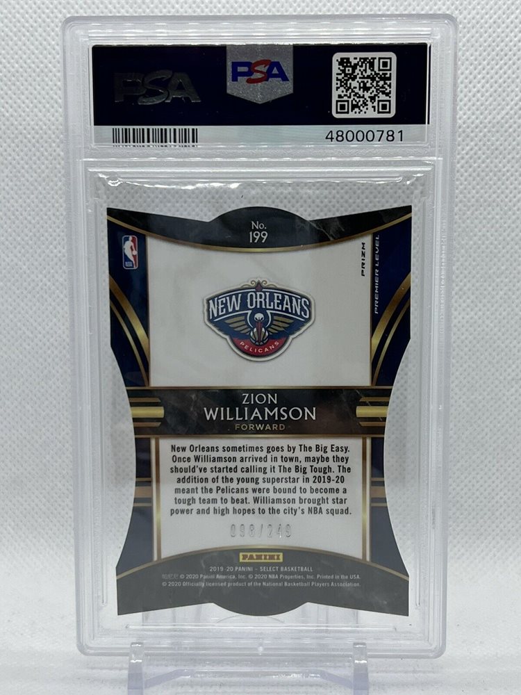 2019セレクト ザイオンウィリアムソン シルバープリズムルーキーカードPSA9 Auction Prices Realized Basketball Cards 2019 PANINI PRIZM