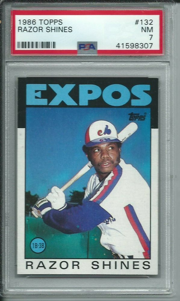 Razor Cardris Auction Prices Realized Baseball Cards 1986 Topps Razor Shines