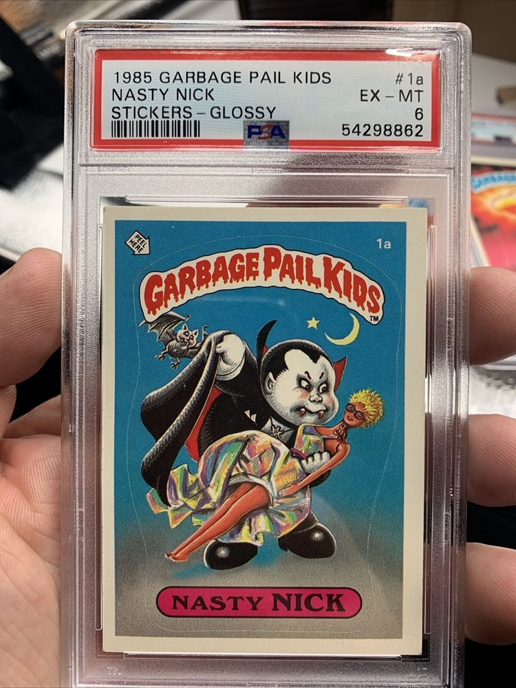 1985 Topps Garbage Pail Kids Original Series 1 #1a Nasty Nick front
