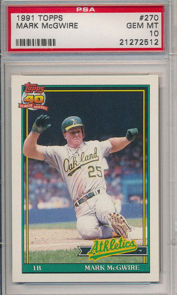 Auction Prices Realized Baseball Cards 1991 Topps Mark McGwire
