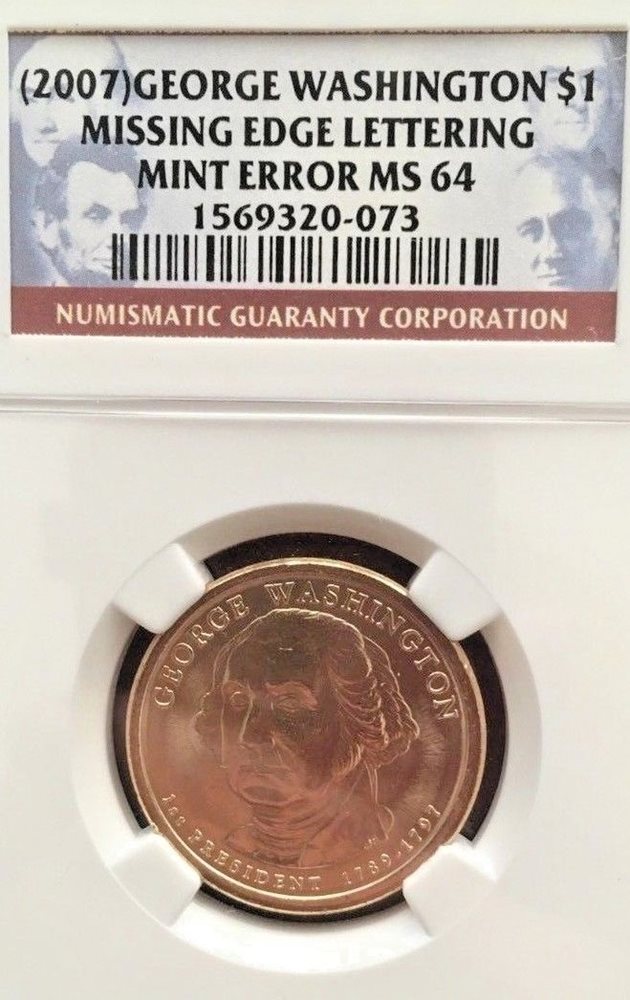 2008 $1 Andrew Jackson Presidential Dollar MS 66 NGC Missing Edge Lettering