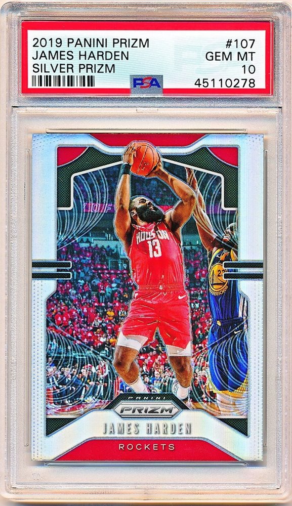 2019-20 Panini Prizm Fireworks #5 James Harden Houston Rockets Basketball Card