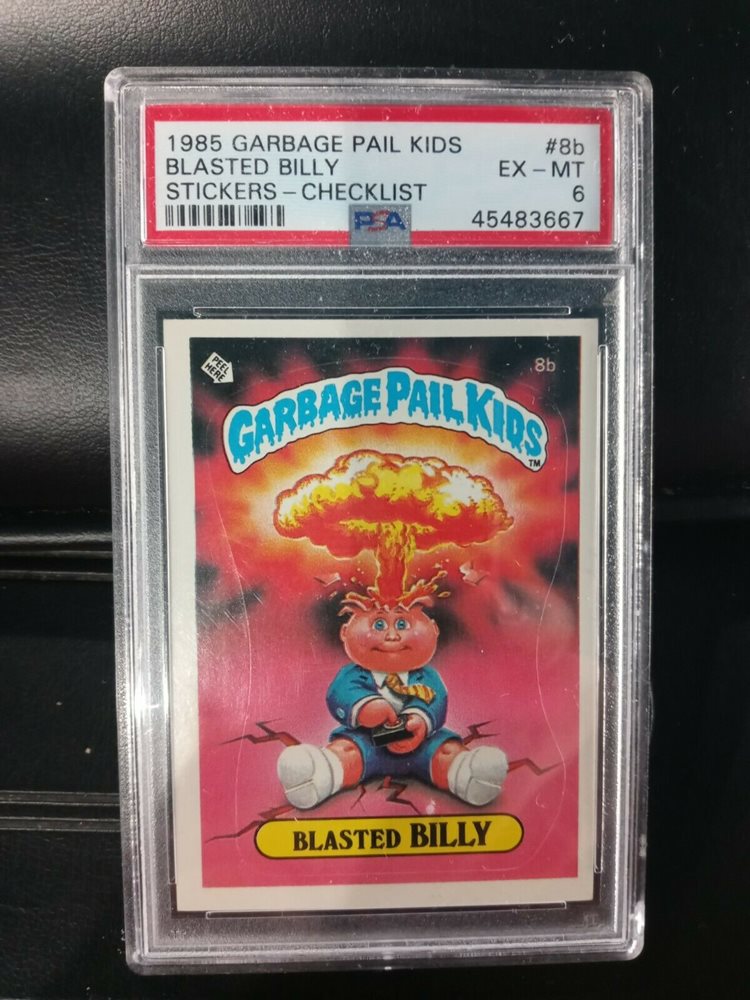 1985 Topps Garbage Pail Kids Original Series 1 Checklist #8b Blasted Billy front