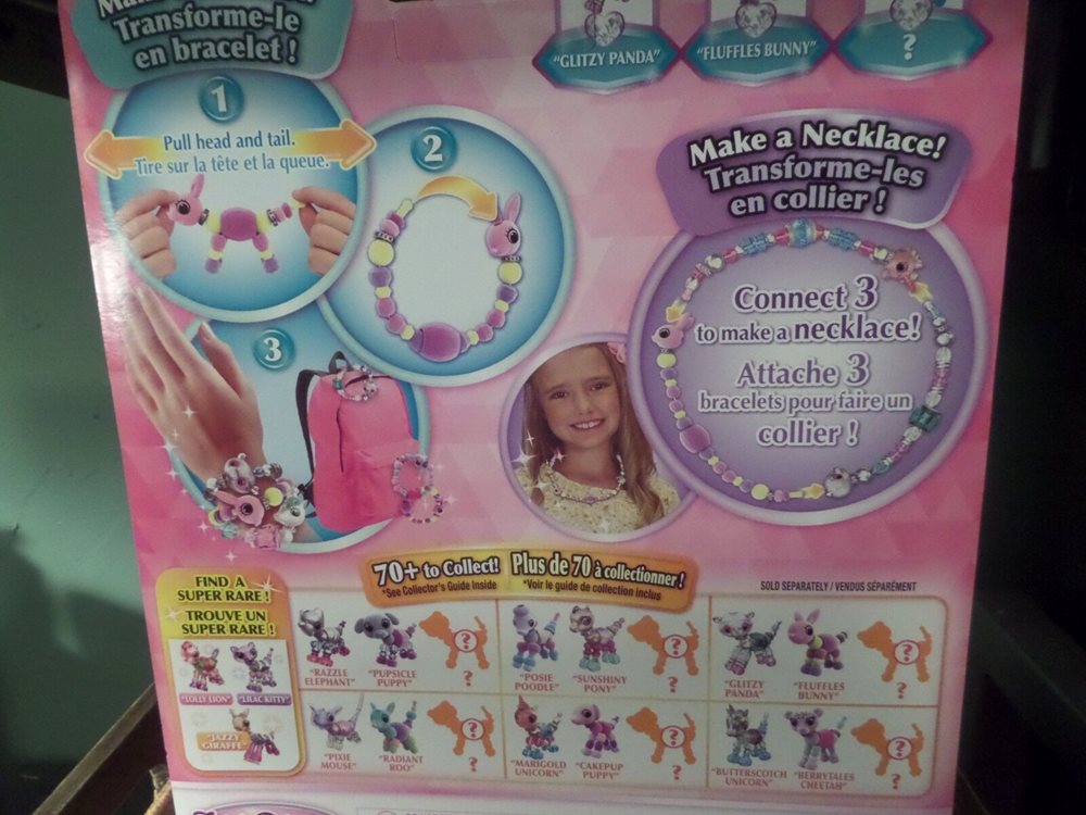 THREE TWISTY PETZ Series 1 GLITZY PANDA FLUFFLES BUNNY