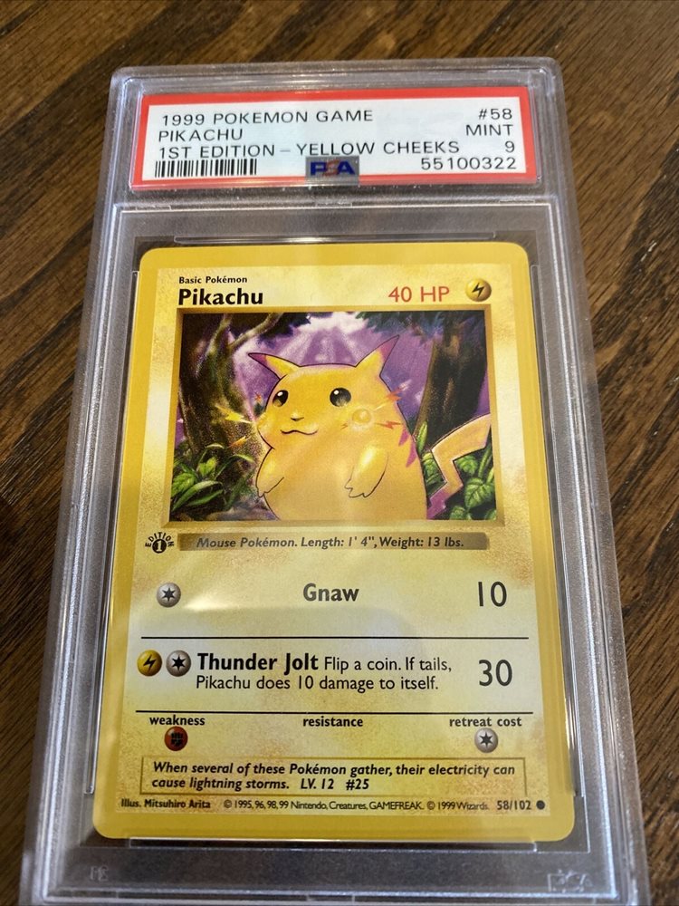 ポケモンカードゲーム 1999 Pikachu Yellow Cheeks 1ed PSA5 1999 Nintendo Pokemon Game Pikachu (1st Edition-Yellow