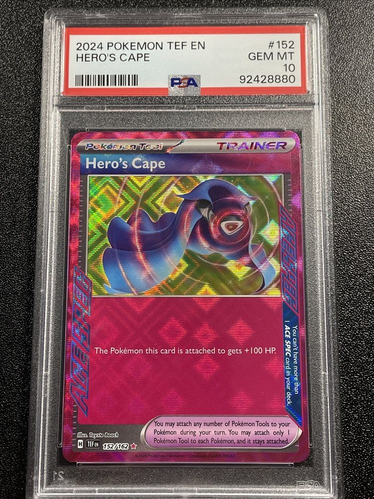 hero's cape pokemon card 2024 Pokemon Temporal Forces #152/162 Hero's Cape – Burbank Cards