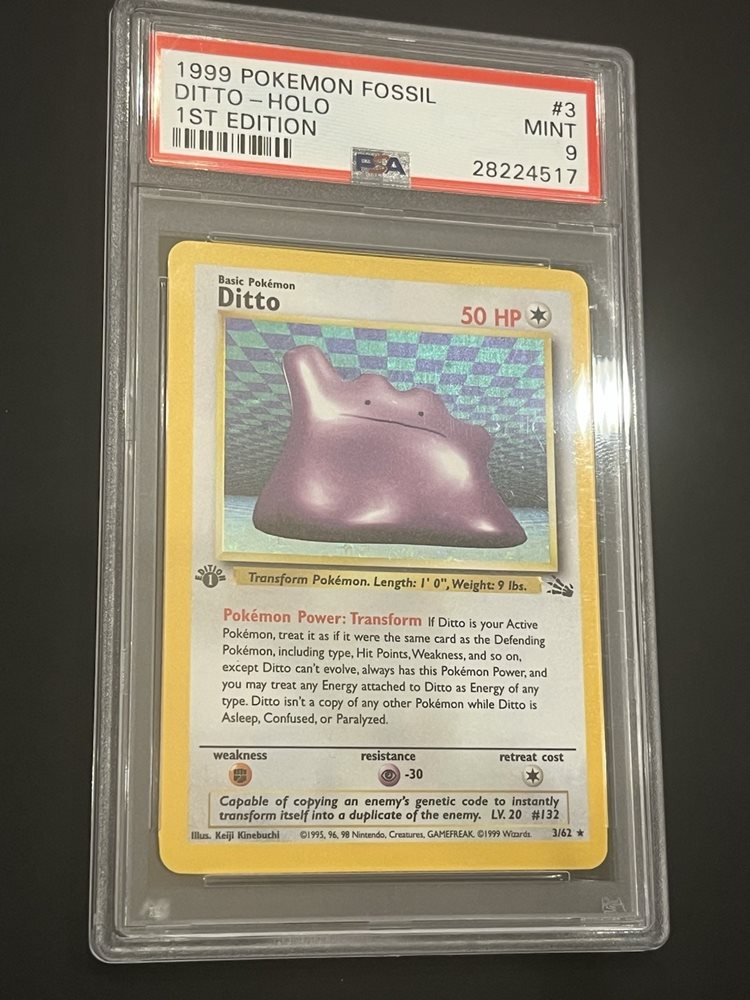 Auction Prices Realized Tcg Cards 1999 POKEMON FOSSIL Ditto-Holo