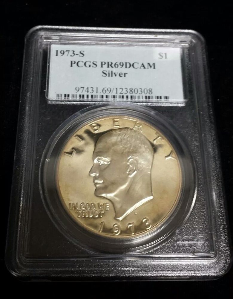 1973 S $1 Ike Eisenhower Silver Dollar Proof - PCGS PR69 DCAM