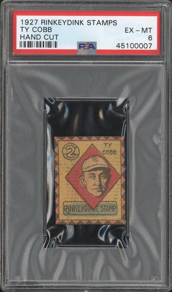 1927 Rinkeydink Stamps Ty Cobb (HOF) PSA EXMT 6