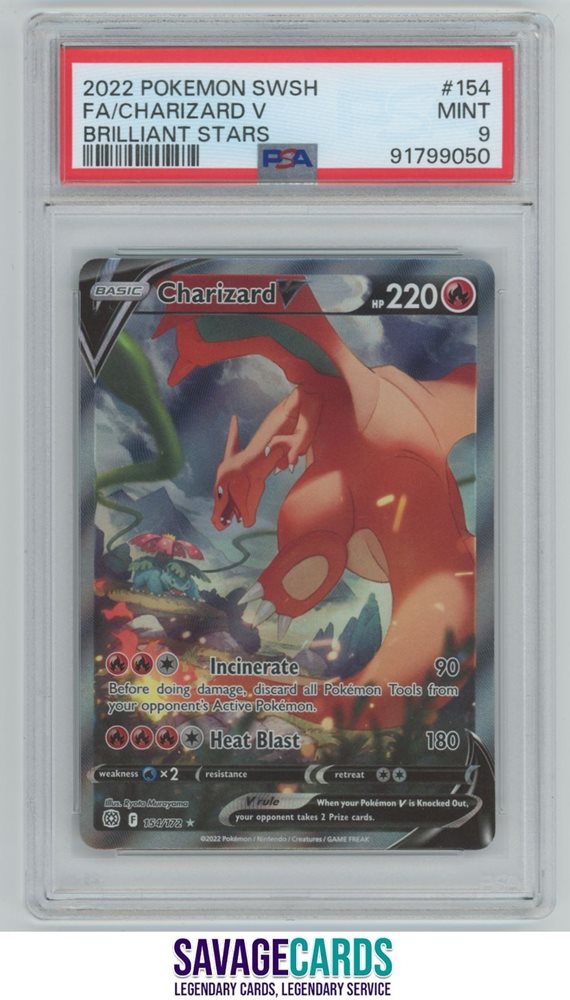【PSA鑑定済み】Charizard V MINT 9【ポケカ】 PSA 9 MINT Charizard V 153/172 Brilliant Stars Ultra Rare