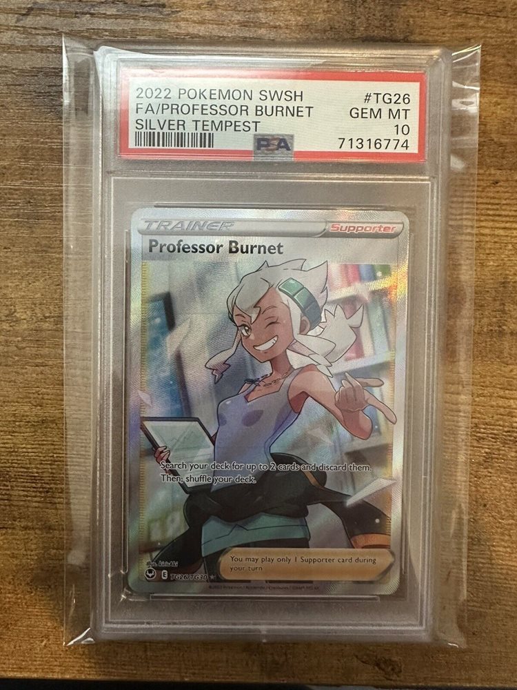 professor burnet pokemon card Professor Burnet Full Art - TG26/TG30 - Silver Tempest main image 0