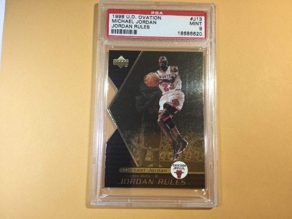 Michael Jordan Card 1998-99 U.D. Ovation Jordan Rules #J3 PSA 9