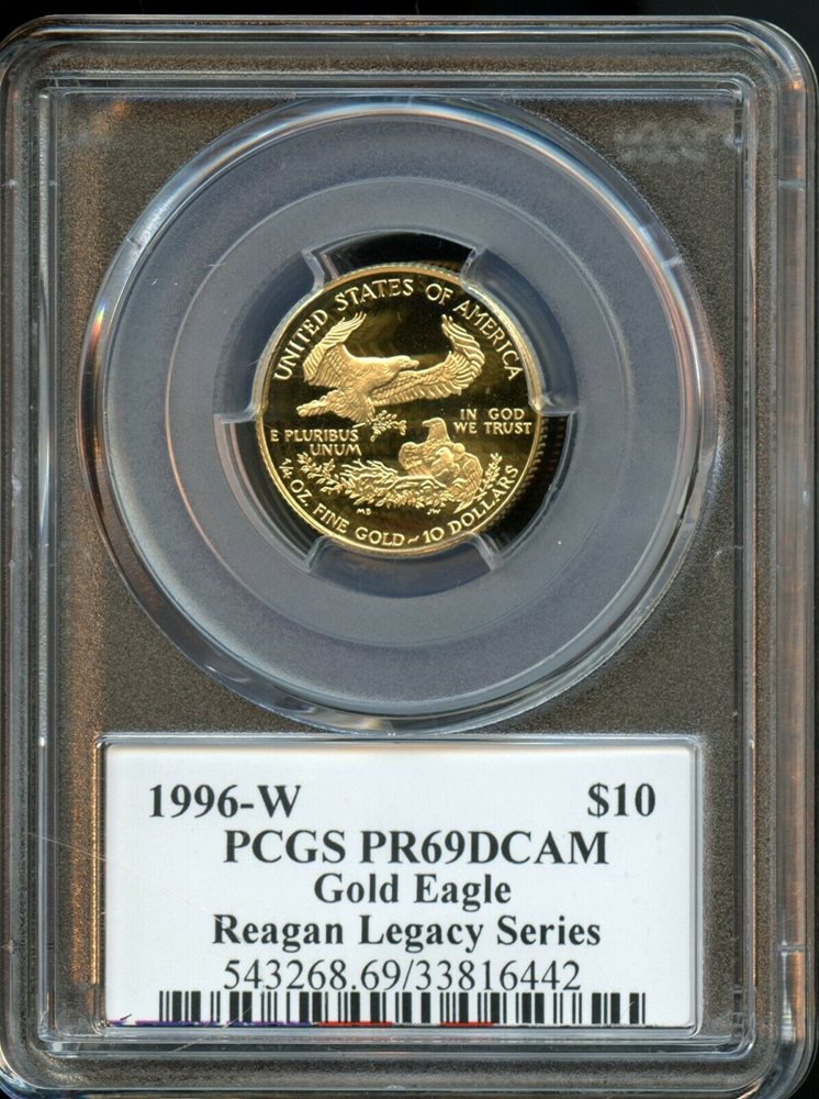 1996-W $10 PCGS PR 69 DCAM AMERICAN GOLD EAGLE REAGAN LEGACY