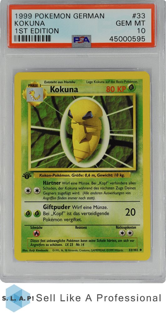 Auction Prices Realized Tcg Cards 1999 POKEMON GERMAN Kokuna