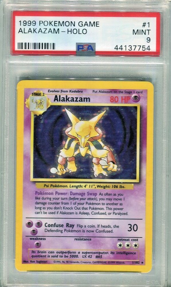 Auction Prices Realized Tcg Cards 1999 POKEMON GAME Alakazam-Holo