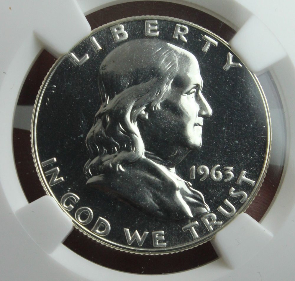1963 50c Silver Proof Franklin Half Dollar NGC PF 67