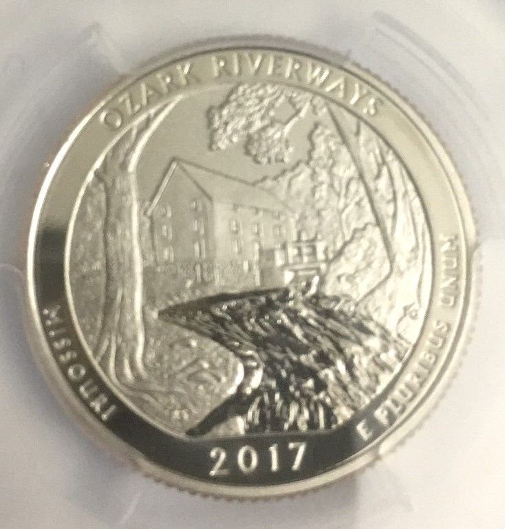 2017-S Ozark Riverways NP Quarter Enhanced Set PCGS SP70 F//S