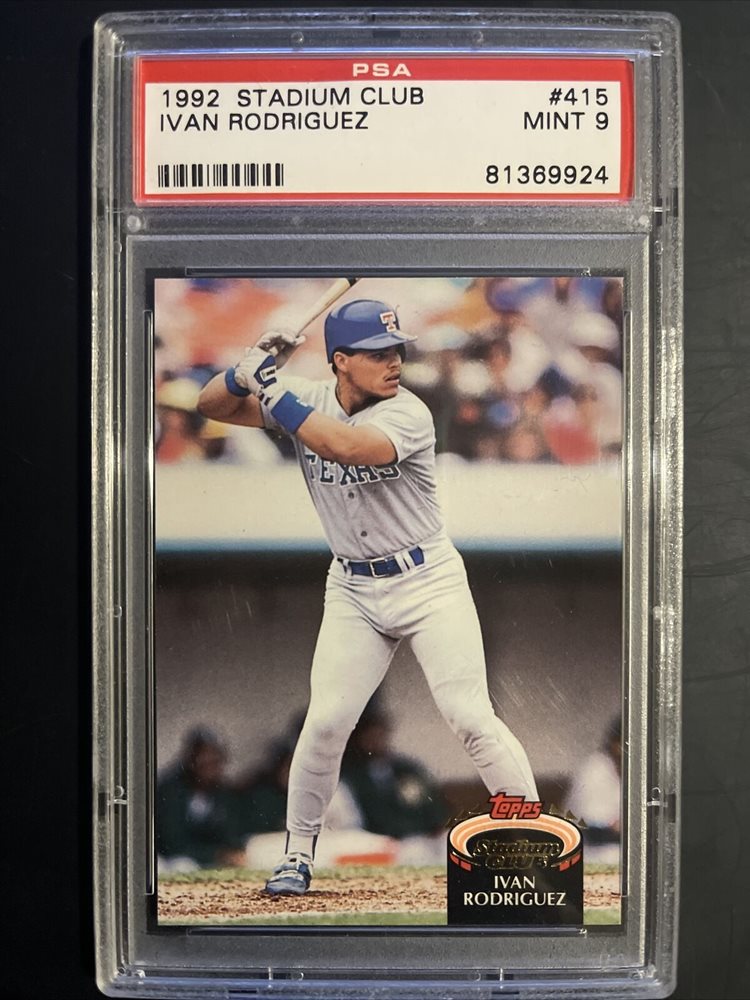 その他 1989 GRAND SLAM IVAN RODRIGUEZ PSA 9 1991 Topps Tiffany Traded #101T Ivan Rodriguez PSA 9 MINT