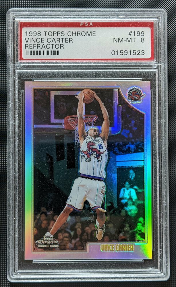 ビンスカーター NBAカード1998-99 Topps Chrome PSA8 1998-99 Topps #199 Vince Carter ROOKIE RC PSA 8 Graded