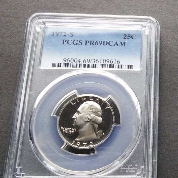 1972-S Proof Washington Quarter Coin PCGS PR69CAM