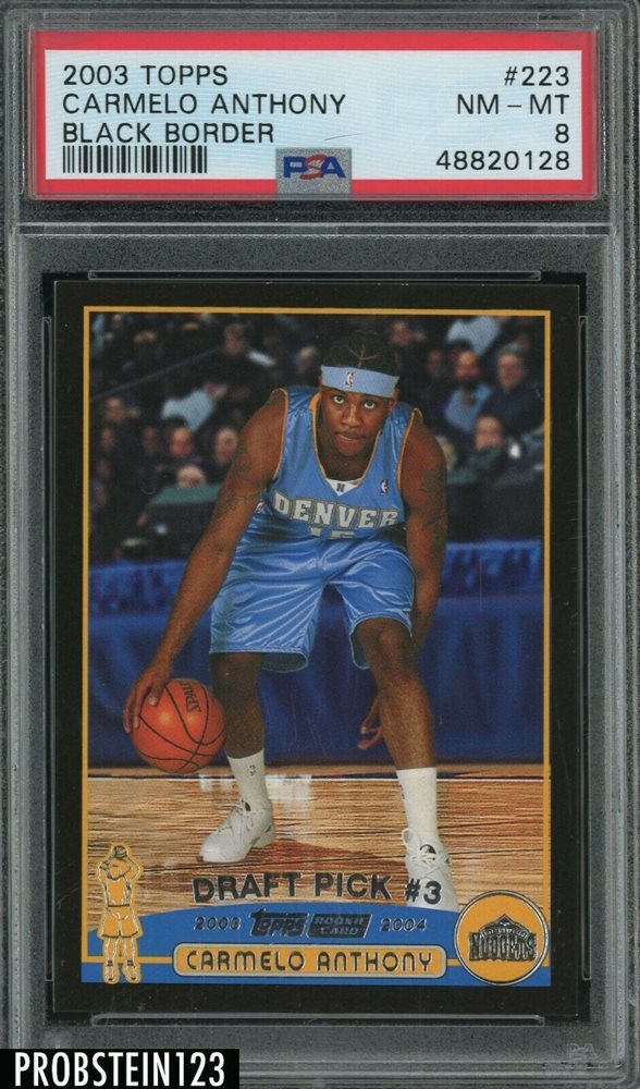 2003 topps Carmelo Anthony rc black /500