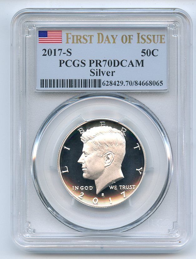 2017 S 50C Silver Kennedy Half Dollar PCGS PR69DCAM First Strike