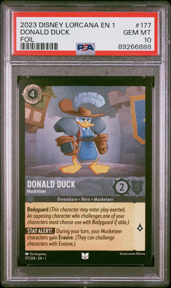 ドナルドダック　PSA10 Auction Prices Realized Tcg Cards 2023 DISNEY LORCANA EN 1