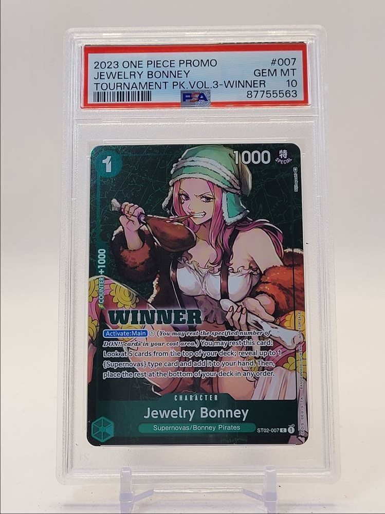 ジュエリー・ボニー　WINNERパックVol.3 PSA10 Auction Prices Realized Tcg Cards 2023 ONE PIECE PROMOS