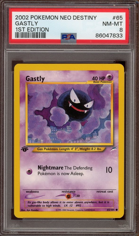 1995 gastly pokemon card eBay Auction Item 285789689782 TCG Cards 2002 Pokemon Neo Destiny