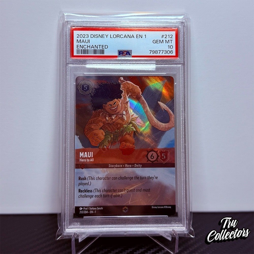 PSA10 ロルカナ　マウイ　エンチャンテッド　#212 MAUI ディズニー Disney Lorcana card Maui Enchanted 212/204 The First Chapter