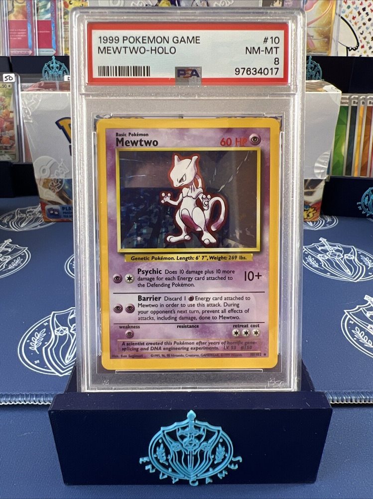 mewtwo holographic card 1999 Mewtwo Holo 1999 Crystal Card Series