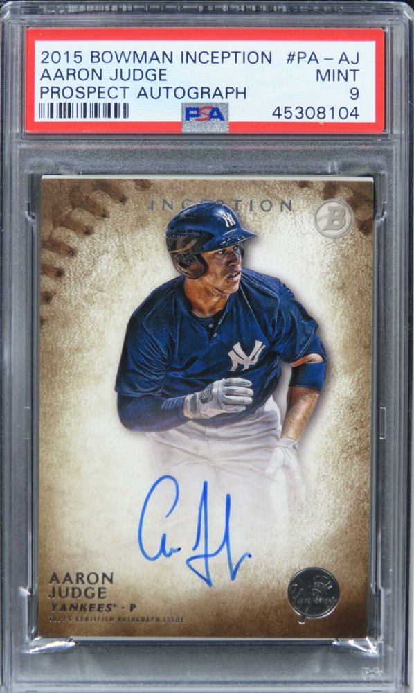 Aaron Judge auto 2015 直筆サイン Inception Auction Prices Realized Baseball Cards 2015 BOWMAN INCEPTION