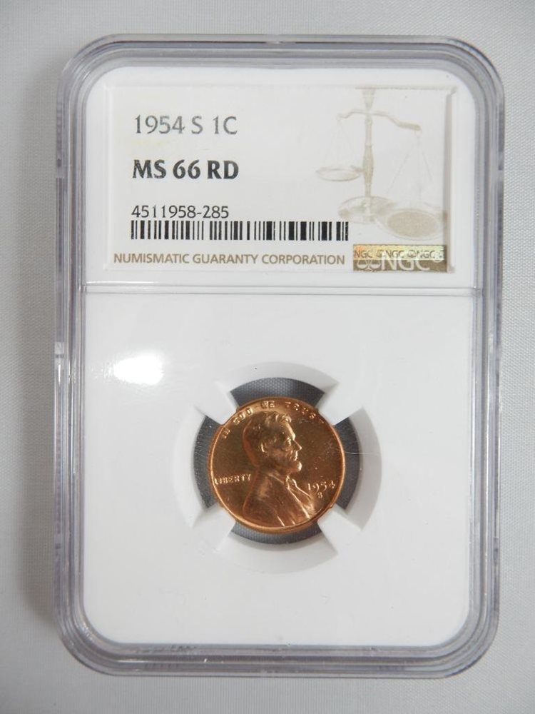 1945-S Lincoln Wheat Cent Beautiful Choice Uncirculated Red DUTCH AUCTION