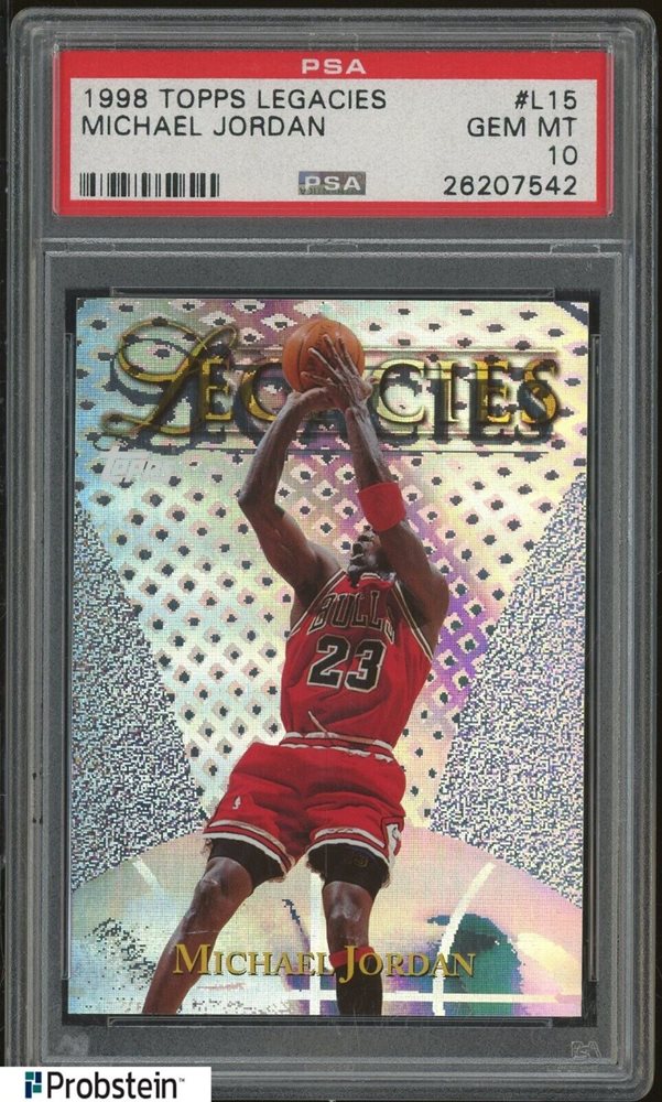 MICHAEL JORDAN PSA 9 1998 TOPPS LEGACIES