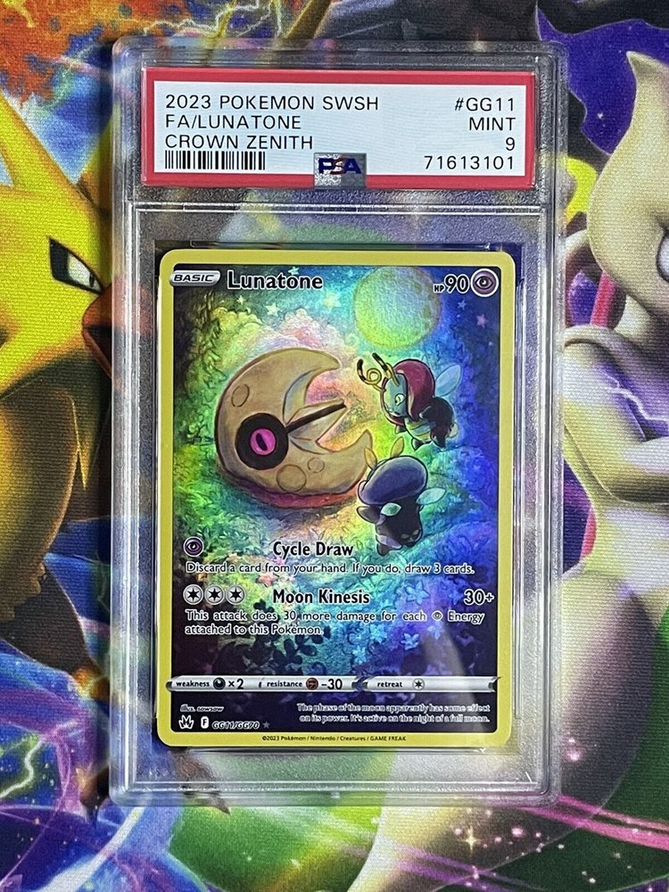 【PSA8】2023 Pokémon Lunatone eBay Auction Item 256003439736 Tcg Cards 2023 Pokemon Sword And