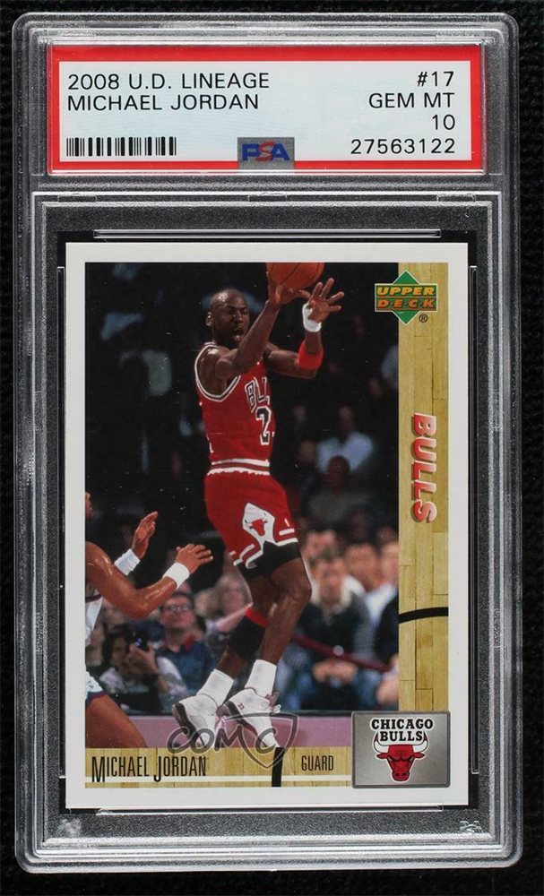 2008 UD Lineage Mr June #MJ-11 Michael Jordan PSA 8 (7 in