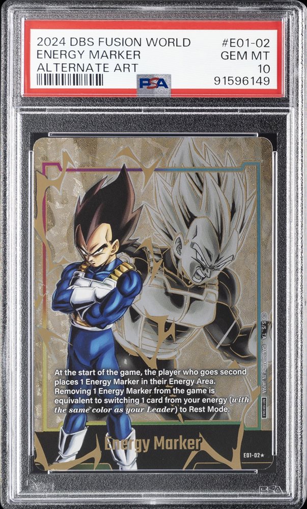 フュージョンワールド PSA10 ベジータ エナジーマーカー01 E01-02 Auction Prices Realized Tcg Cards 2024 DRAGON BALL SUPER
