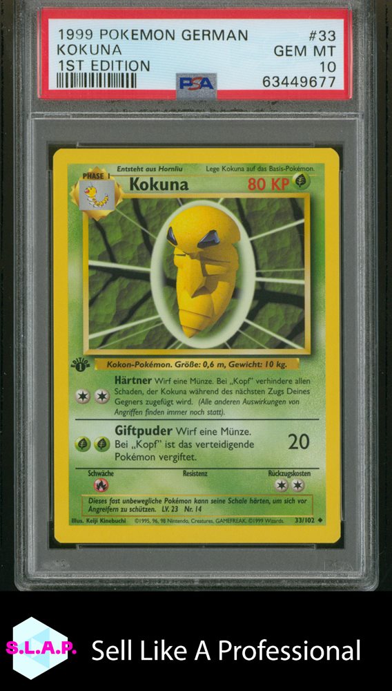 Auction Prices Realized Tcg Cards 1999 POKEMON GERMAN Kokuna