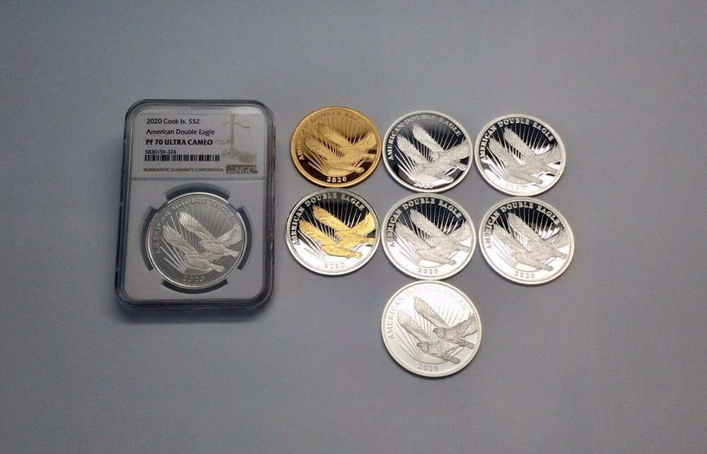 8 - 2020 Cook Islands 1/2 oz $2 Silver Double American Eagle