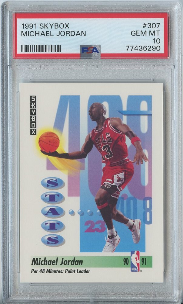 [お盆セール] 1991 Skybox マイケル ジョーダン PSA-10 Michael Jordan 1991 Skybox Basketball Card #39 Graded PSA 10
