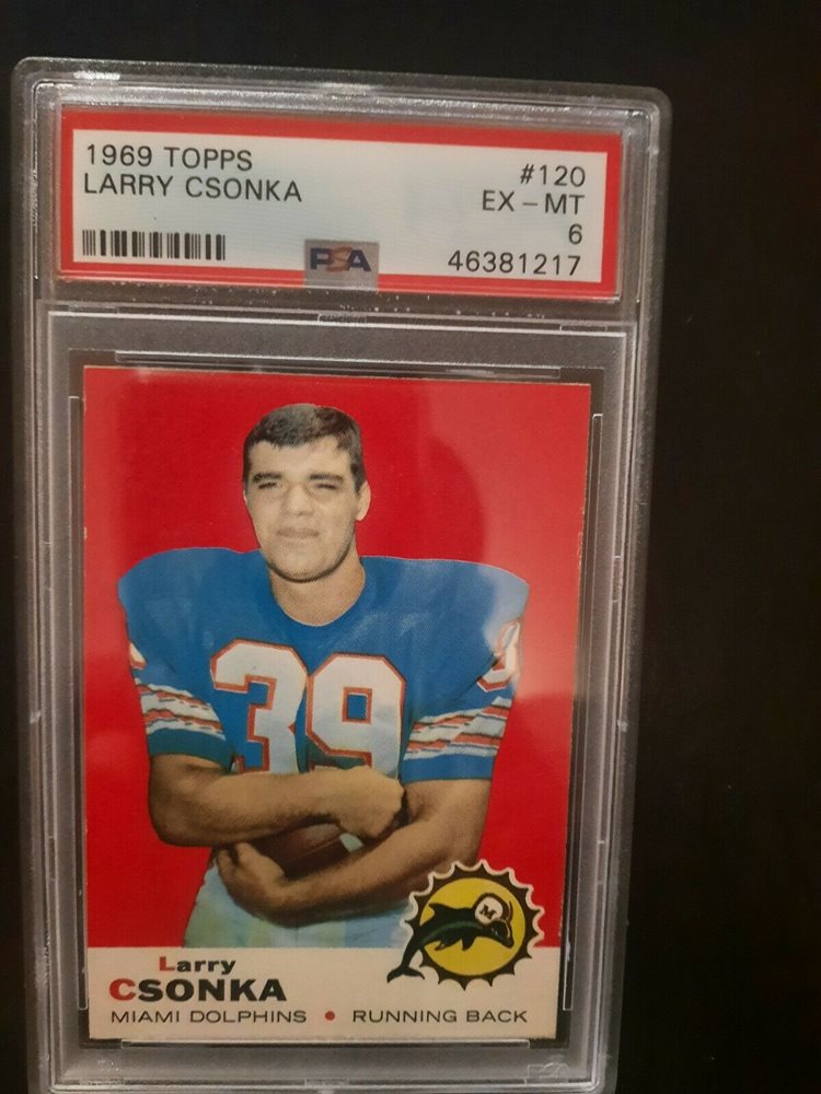 1969 Topps #120 Larry Csonka Rookie Card Graded BCCG 8