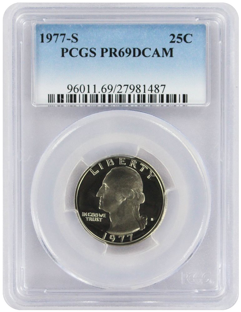 1977-S Washington Quarter PR69DCAM PCGS Proof 69 Deep Cameo