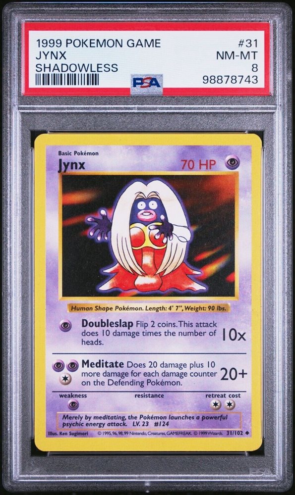 Auction Prices Realized Tcg Cards 1999 POKEMON GAME Jynx